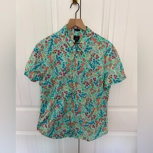 J. Crew Fllex Washed Floral Shirt, Size Large